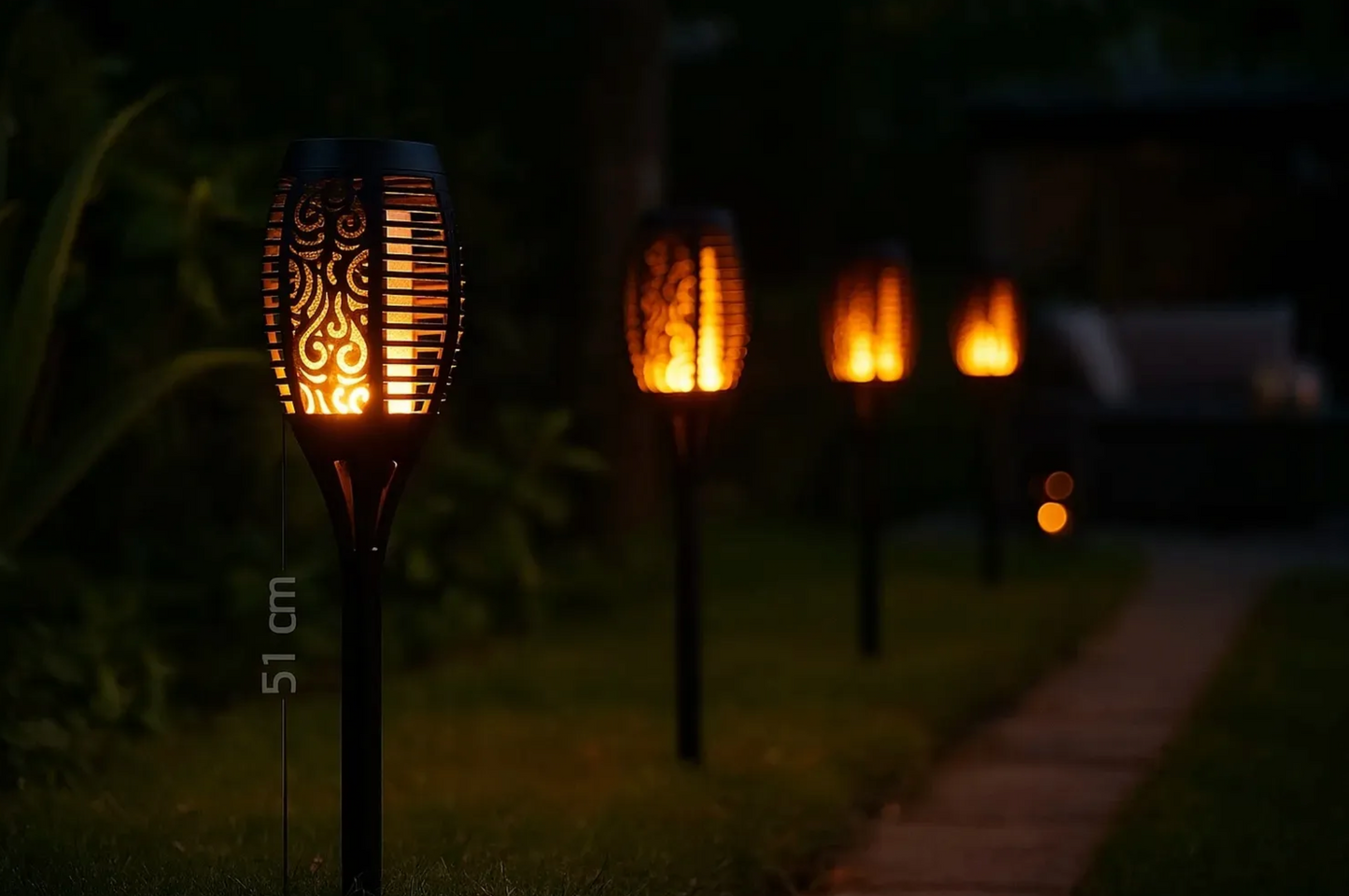 Lampy Solarne Ogrodowe LED Płomień – Efekt Ognia 360° | 8h Świecenia